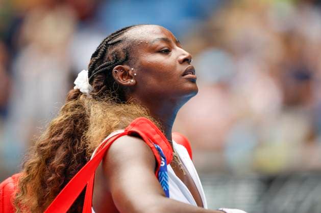 Alycia Parks (USA) verlaesst den Platz nach der Niederlage, Australian Open 2024, Melbourne Park, Melbourne, Victoria, Australia. Copyright: xJuergenxHasenkopfx