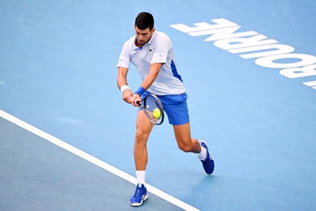 Sport Bilder des Tages Novak Djokovic (SRB) during his third round match Australian Open, Day Six, Tennis, Melbourne Park, Melbourne, Australia - 19 Jan 2024  Copyright: xJamesxGourley Shutterstockx 14306114f