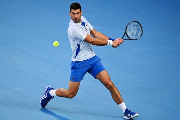 Novak Djokovic (SRB) during his third round match Australian Open, Day Six, Tennis, Melbourne Park, Melbourne, Australia - 19 Jan 2024  Copyright: xJamesxGourley Shutterstockx 14306114y