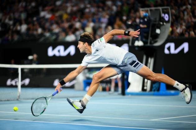Tomas Martin Etcheverry (ARG) during his third round match Australian Open, Day Six, Tennis, Melbourne Park, Melbourne, Australia - 19 Jan 2024  Copyright: xJamesxGourley Shutterstockx 14306114aq
