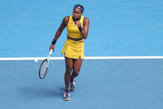 Coco Gauff, USA, during second round of 2024 Australian Open in Melbourne, 19 01 2023; -