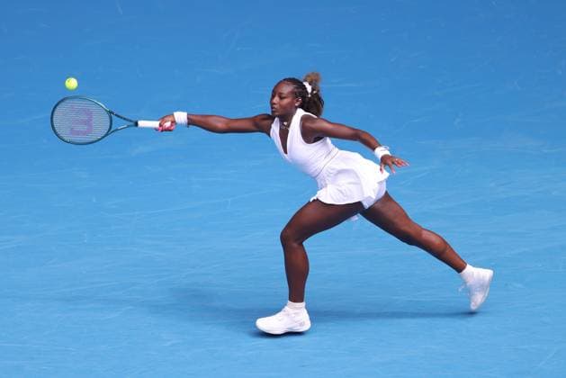 Alycia Parks, USA, during second round of 2024 Australian Open in Melbourne, 19 01 2023; -