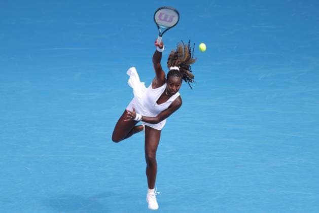 Alycia Parks, USA, during second round of 2024 Australian Open in Melbourne, 19 01 2023; -