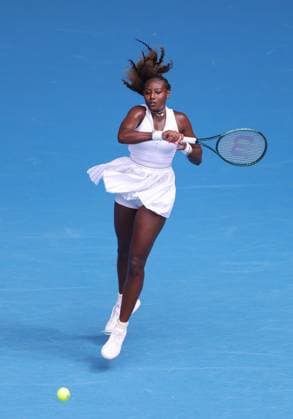 Alycia Parks, USA, during second round of 2024 Australian Open in Melbourne, 19 01 2023; -