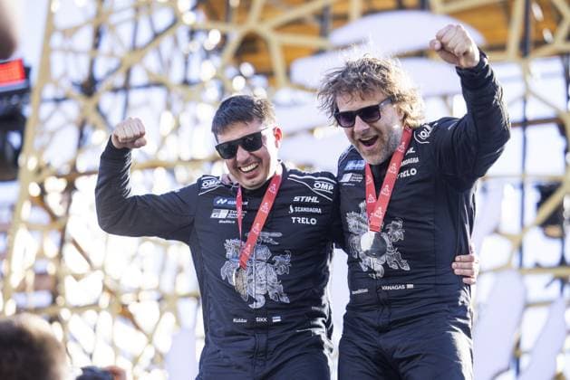 VANAGAS Benediktas (ltu), Toyota Gazoo Racing Baltics, Toyota Hilux, FIA Ultimate, portrait during the Final Podium of the Dakar 2024 on January 19, 2024 in Yanbu, Saudi Arabia - DAKAR 2024 - FINAL PODIUM DPPI Panoramic  05124022__UDE3380