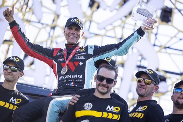 LAVIEILLE Christian (fra), MD Rallye MD Optimus, Motul, FIA Ultimate, FIA W2RC, portrait during the Final Podium of the Dakar 2024 on January 19, 2024 in Yanbu, Saudi Arabia - DAKAR 2024 - FINAL PODIUM DPPI Panoramic  05124022__UDE3400