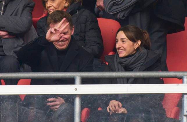 DFB headcoach Julian Nagelsmann , Bundestrainer, Nationaltrainer, Lena Wurzenberger, girlfriend visit the memorial service for the deceased football legend Franz Beckenbauer (died Jan 7, 2024) on Jan 19, 2024 in Munich, Germany. Season 2023 2024, 1.Bundesliga, FCB, Munich, FC Bayern München, matchday x, x.Spieltag