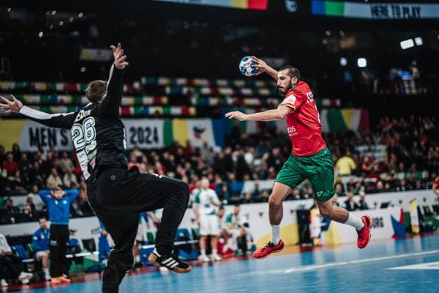 Handball Herren EHF EURO 2024 European Championshop Men 2024 Final Tournament Slowenien vs. Portugal 19.01.2024 Hamburg Barclays Arena Hamburg Deutschland