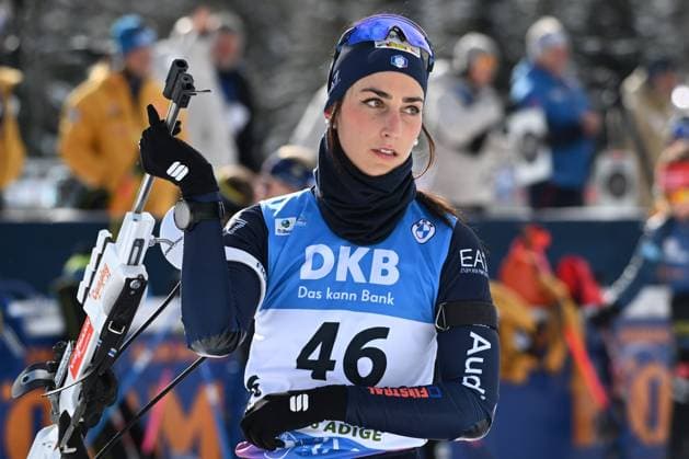 BIATHLON - PASSLER Rebecca (ITA) bei dem 12,5 km kurzen Einzel der Damen des BWM IBU Weltcup Biathlon Antholz am 19.01.2024, Italien, Südtirol Antholz-Anterselva Südtirol Arena Südtirol Italien *** BIATHLON PASSLER Rebecca ITA at the 12.5 km short womens individual of the BWM IBU World Cup Biathlon Antholz on 19 01 2024, Italy, South Tyrol Antholz Anterselva Südtirol Arena South Tyrol Italy