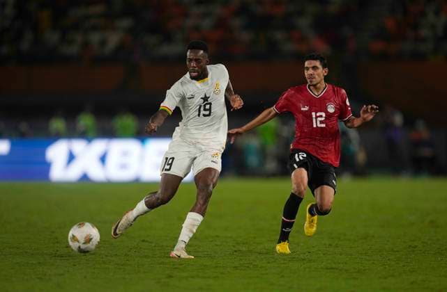 African Cup of Nations Group B: Egypt vs Ghana 2024 January 18 2024: Inaki Williams Arthuer (Ghana) controls the ball during a African Cup of Nations Group B game, Egypt vs Ghana, at Stade Felix Houphouet-Boigny, Abidjan, Ivory Coast. Kim Price CSM (Credit Image: Â Kim Price Cal Media) Abidjan Abidjan Ivory Coast EDITORIAL USE ONLY Copyright: xx ZUMA-20240118_zma_c04_225.jpg KimxPricex csmphotothree224538