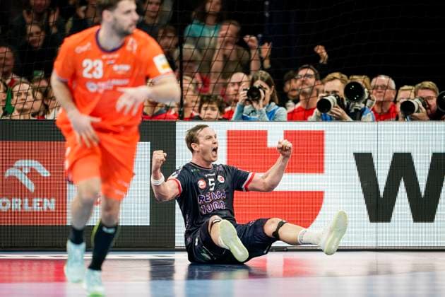 Handball-EM herrer 2024: Hovedrunden Norge - Nederland Hamburg, Tyskland 20240119. Sander Sagosen jubler etter scoring mot slutten av hovedrundekampen i handball-EM mellom Norge og Nederland i Barclays Arena. Foto: Stian Lysberg Solum NTB Hamburg Tyskland EDITORIAL USE ONLY. RESTRICTED USE FOR BETTING COMPANIES Ref:_SPOUdBsZZKNxR4.jpg  Copyright: xStianxLysbergxSolumx xNTBx