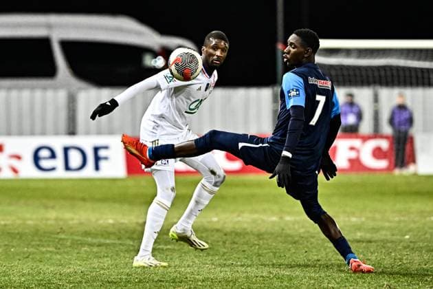 FOOTBALL : Bergerac vs Lyon - 16eme de Finale de la Coupe de France - Limoges - 19-01-2024 ThierryBreton Panoramic 