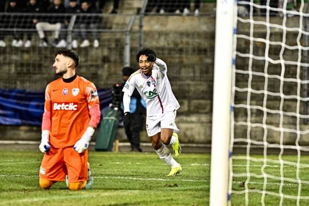 FOOTBALL : Bergerac vs Lyon - 16eme de Finale de la Coupe de France - Limoges - 19-01-2024 ThierryBreton Panoramic 