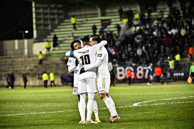 FOOTBALL : Bergerac vs Lyon - 16eme de Finale de la Coupe de France - Limoges - 19-01-2024 ThierryBreton Panoramic 
