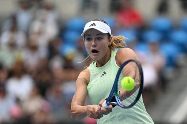 TENNIS AUSTRALIAN OPEN, Anna Kalinskaya of Russia in action during her round 3 match against Sloane Stephens of the USA on Day 7 of the 2024 Australian Open at Melbourne Park in Melbourne, Saturday, January 20, 2024. ( NO ARCHIVING, EDITORIAL USE ONLY, NO USE IN BOOKS WITHOUT CONSENT MELBOURNE VICTORIA AUSTRALIA  Copyright: xLUKASxCOCHx 20240120001891230725