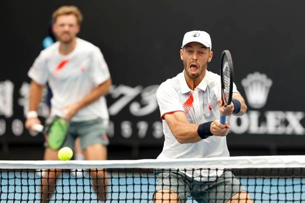 Kevin Krawietz Tim Puetz, Herren Doppel, Australian Open 2024, Melbourne Park, Melbourne, Victoria, Australia. Copyright: xJuergenxHasenkopfx