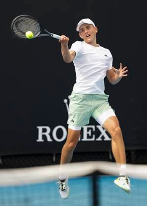 Justin Engel (GER), Australian Open 2024, Melbourne Park, Melbourne, Victoria, Australia. Copyright: xJuergenxHasenkopfx