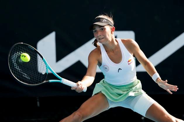 Julia Stusek, Maedchen Einzel GS, Australian Open 2024, Melbourne Park, Melbourne, Victoria, Australia. Copyright: xJuergenxHasenkopfx