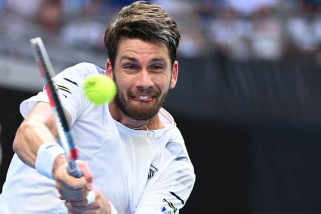 TENNIS AUSTRALIAN OPEN, Cameron Norrie of the United Kingdom in action during his 3rd round match against Casper Ruud of Norway on Day 7 of the 2024 Australian Open at Melbourne Park in Melbourne, Saturday, January 20, 2024. ( NO ARCHIVING, EDITORIAL USE ONLY, NO USE IN BOOKS WITHOUT CONSENT MELBOURNE VICTORIA AUSTRALIA  Copyright: xJOELxCARRETTx 20240120001891293357