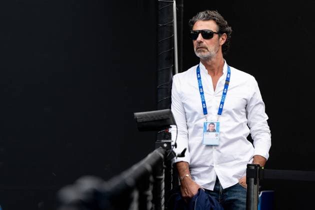 Ksenia Efremova (FRA) Patrick Mouratoglou (FRA) TENNIS : Open Australie 2024 - Melbourne - 20 01 2024 VirginieBouyer Panoramic 