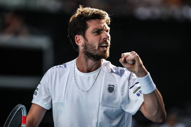January 20, 2024, Melbourne, Victoria, Australia: MELBOURNE, AUSTRALIA - JANUARY 20: Cameron Norrie of Great Britain plays Casper Ruud of Norway on Day 7 of the 2024 Australian Open at Melbourne Park on January 20, 2024 in Melbourne, Australia. Melbourne Australia - ZUMAp121 20240120_zsp_p121_075 Copyright: xChrisxPutnamx