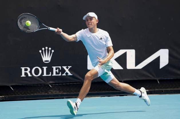 Justin Engel (GER), Australian Open 2024, Melbourne Park, Melbourne, Victoria, Australia. Copyright: xJuergenxHasenkopfx