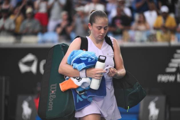 Jelena Ostapenko (LAT) leaves the court after losing her third round match Australian Open, Day Seven, Tennis, Melbourne Park, Melbourne, Australia - 20 Jan 2024  Copyright: xJamesxGourley Shutterstockx 14306286ci
