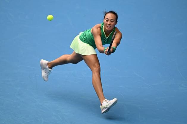 Qinwen Zheng (CHN) during her third round match Australian Open, Day Seven, Tennis, Melbourne Park, Melbourne, Australia - 20 Jan 2024  Copyright: xJamesxGourley Shutterstockx 14306286es