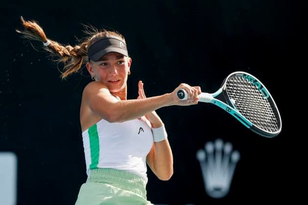 Julia Stusek, Maedchen Einzel GS, Australian Open 2024, Melbourne Park, Melbourne, Victoria, Australia. Copyright: xJuergenxHasenkopfx