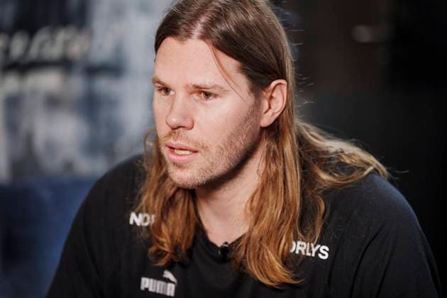 Denmark s Mikkel Hansen at the team s press conference, PK, Pressekonferenz at the players hotel during the EHF 2024 Mens European Handball Championship in Hamburg, Germany, Saturday January 20, 2024 , Hamburg Tyskland Copyright: Ritzau Scanpix LiselottexSabroex spdk20240120-130456-L