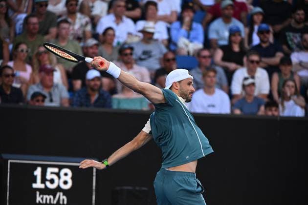 2024 Australian Open - Melbourne Grigor Dimitrov (BUL) during his third round match at the 2024 Australian Open at Melbourne Park in Melbourne, Australia, on January 20, 2024. Photo by Corinne Dubreuil ABACAPRESS.COM Melbourne Australia  Copyright: xDubreuilxCorinne ABACAx
