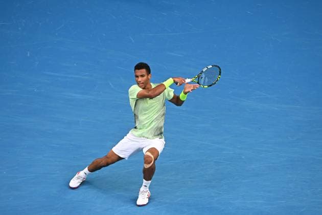 2024 Australian Open - Melbourne Felix Auger-Aliassime (CAN) during his third round match at the 2024 Australian Open at Melbourne Park in Melbourne, Australia, on January 20, 2024. Photo by Corinne Dubreuil ABACAPRESS.COM Melbourne Australia  Copyright: xDubreuilxCorinne ABACAx