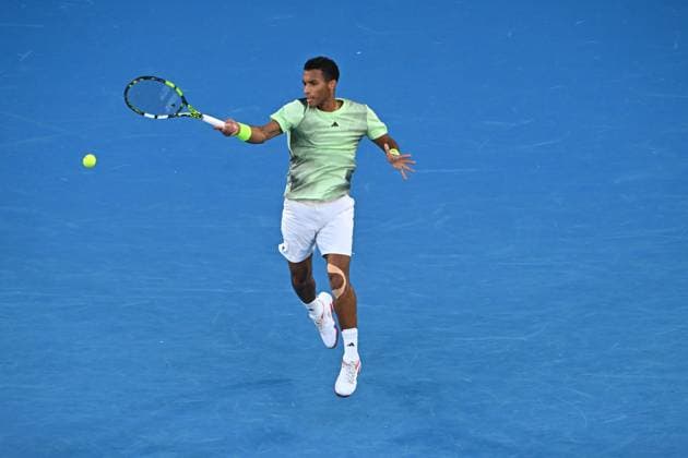 2024 Australian Open - Melbourne Felix Auger-Aliassime (CAN) during his third round match at the 2024 Australian Open at Melbourne Park in Melbourne, Australia, on January 20, 2024. Photo by Corinne Dubreuil ABACAPRESS.COM Melbourne Australia  Copyright: xDubreuilxCorinne ABACAx