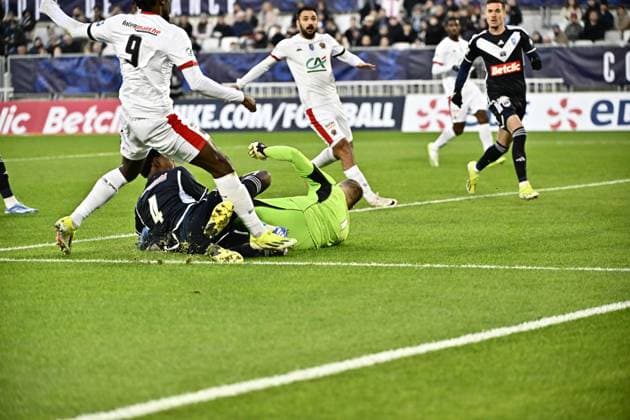 Alrbert Elis FOOTBALL : Bordeaux vs Nice - 16eme de Finale de la Coupe de France - Bordeaux - 20-01-2024 ThierryBreton Panoramic 