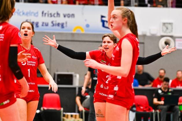 1. Volleyball Bundesliga Frauen, Dresdner SC vs. Allianz MTV Stuttgart, Dresden, 20.01.2024 Larissa Winter (Dresdner SC, 2) 1.Volleyball Bundesliga Frauen, Dresdner SC vs. Allianz MTV Stuttgart am 20.01.2024 in der Margon Arena Dresden Copyright: xBEAUTIFULxSPORTS Hoepnerx