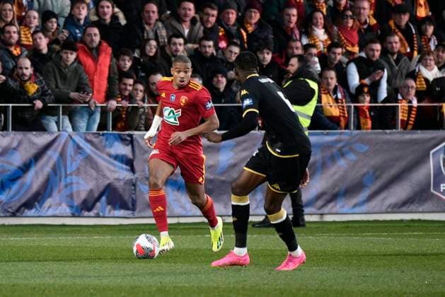 Tairyk ARCONTE (RAF) Rodez Aveyron Football vs. AS Monaco pour 16eme de finale de la Coupe de France au Stade Paul Lignon de Rodez, le 20 janvier 2024. FOOTBALL : Rodez AF vs. AS Monaco - Coupe de France - 20 01 2024 ValentinaClaret Panoramic 