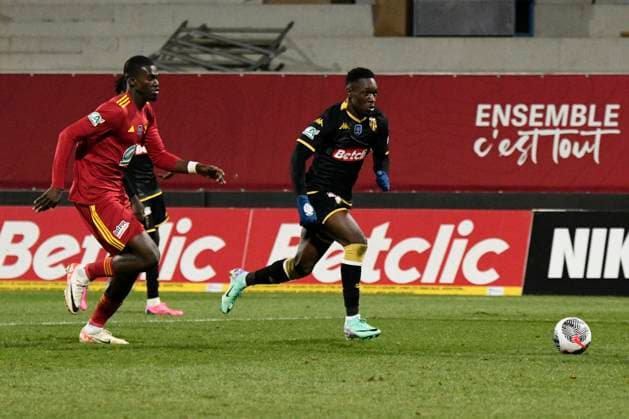 Folarin BALOGUN (ASM) Rodez Aveyron Football vs. AS Monaco pour 16eme de finale de la Coupe de France au Stade Paul Lignon de Rodez, le 20 janvier 2024. FOOTBALL : Rodez AF vs. AS Monaco - Coupe de France - 20 01 2024 ValentinaClaret Panoramic 