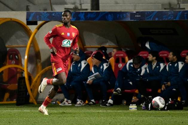 Kevin BOMA (RAF) Rodez Aveyron Football vs. AS Monaco pour 16eme de finale de la Coupe de France au Stade Paul Lignon de Rodez, le 20 janvier 2024. FOOTBALL : Rodez AF vs. AS Monaco - Coupe de France - 20 01 2024 ValentinaClaret Panoramic 