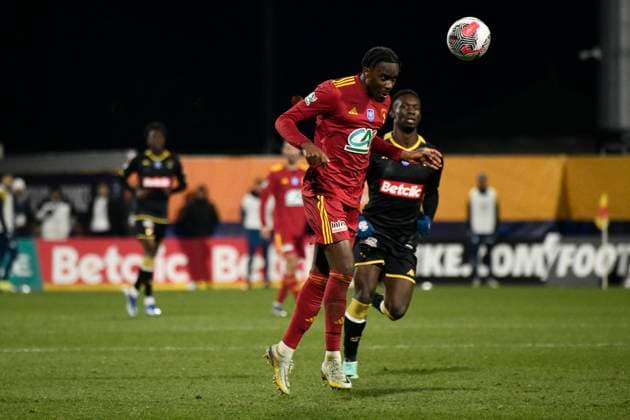 Edan DIOP (ASM) Rodez Aveyron Football vs. AS Monaco pour 16eme de finale de la Coupe de France au Stade Paul Lignon de Rodez, le 20 janvier 2024. FOOTBALL : Rodez AF vs. AS Monaco - Coupe de France - 20 01 2024 ValentinaClaret Panoramic 
