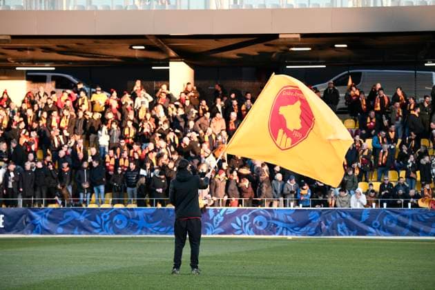 Rodez Aveyron Football vs. AS Monaco pour 16eme de finale de la Coupe de France au Stade Paul Lignon de Rodez, le 20 janvier 2024. FOOTBALL : Rodez AF vs. AS Monaco - Coupe de France - 20 01 2024 ValentinaClaret Panoramic 