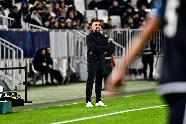 Francesco Farioli (ogc) FOOTBALL : Bordeaux vs Nice - 16eme de Finale de la Coupe de France - Bordeaux - 20-01-2024 ThierryBreton Panoramic 