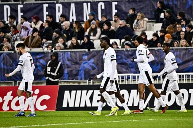 But Evann Gessand (ogc) FOOTBALL : Bordeaux vs Nice - 16eme de Finale de la Coupe de France - Bordeaux - 20-01-2024 ThierryBreton Panoramic 