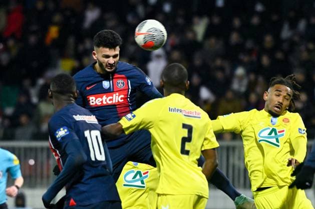 Goncalo Ramos ( 9 - PSG ) during the French Cup match between US Orleans and Paris Saint Germain at Stade de la Source on January 20, 2024 in Orleans, France. ( Photo by federico pestellini panoramic ) - FOOTBALL : Orleans vs PSG - Coupe de France - 20 01 2024 FedericoPestellini Panoramic 