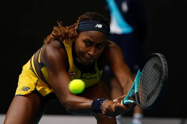 January 21, 2024, Melbourne, Victoria, Australia: Coco Gauff (USA) in action during their round four singles match against Magdalena Frech (POL) on day seven of the 2024 Australian Open at Melbourne Park on January 20, 2024 in Melbourne, Australia. Melbourne Australia - ZUMAl131 20240121_zsp_l131_014 Copyright: xCiroxDexLucax