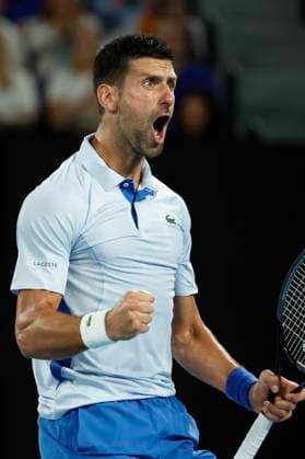 2024 Australian Open - Day 8 Novak Djokovic of Serbia is in action during his round four singles match against Adrian Mannarino of France on day eight of the 2024 Australian Open at Melbourne Park in Melbourne, Australia, on January 21, 2024. Melbourne Victoria Australia  Copyright: xCiroxDexLucax originalFilename:deluca-2024aust240121_npC90.jpg