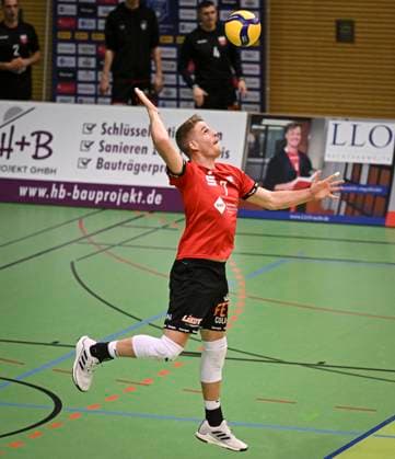 Volleyball 2. Bundesliga Saison 2023 2024 TV Rottenburg - TuS Kriftel 20.01.2024 Timon Schippmann (TV Rottenburg)