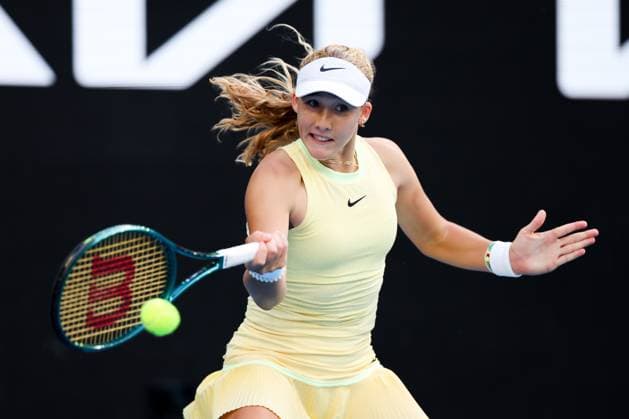 January 21, 2024, Melbourne, Victoria, Australia: MELBOURNE, AUSTRALIA - JANUARY 21: Mirra Andreeva of Russia plays against Barbora Krejcikova of Czech Republic on day 8 of the 2024 Australian Open at Melbourne Park on January 21, 2024 in Melbourne, Australia. Melbourne Australia - ZUMAp121 20240121_zsp_p121_109 Copyright: xChrisxPutnamx