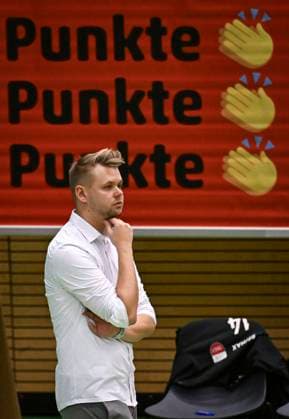 Volleyball 2. Bundesliga Saison 2023 2024 TV Rottenburg - TuS Kriftel 20.01.2024 Trainer Jan Scheuermann (TV Rottenburg)