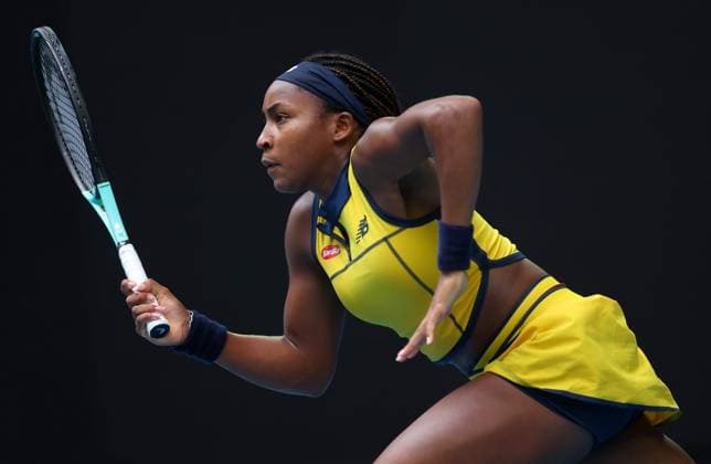 Coco Gauff of USA in action Australian Open, Day Eight, Tennis, Melbourne Park, Melbourne, Australia - 21 Jan 2024  Copyright: xEllaxLing Shutterstockx 14306288af