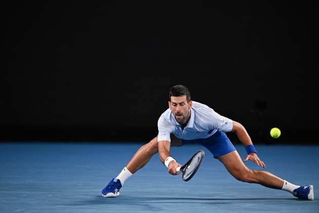 Novak Djokovic (SRB) during his fourth round match Australian Open, Day Eight, Tennis, Melbourne Park, Melbourne, Australia - 21 Jan 2024  Copyright: xJamesxGourley Shutterstockx 14306289bq